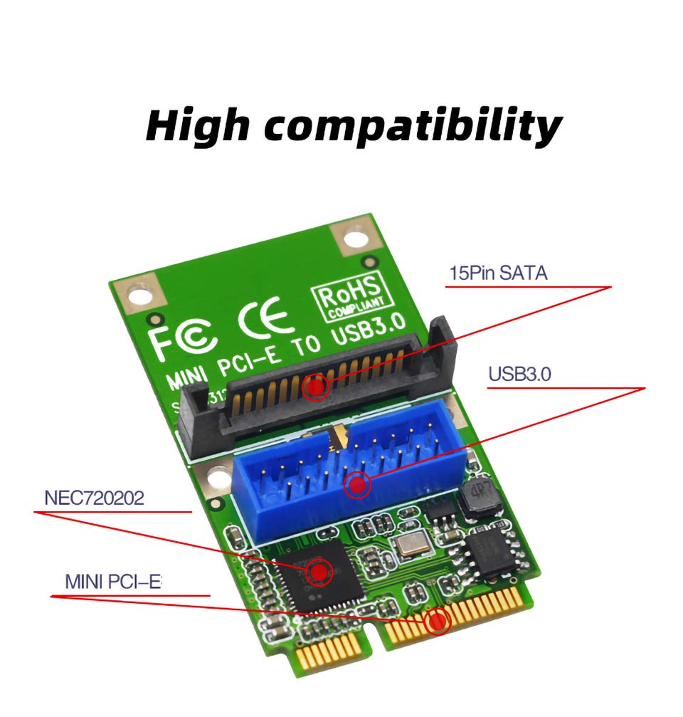 Amazon.com: JMT Mini PCI-E to USB 3.0 Adapter Card MINI PCI